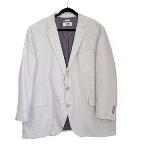 Joseph Abboud Sport Coat Mens 2X XXL Beige Linen Blend‎ Two Button NWOT